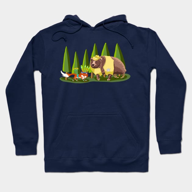 Playtime in the Forest Hoodie by BullShirtCo